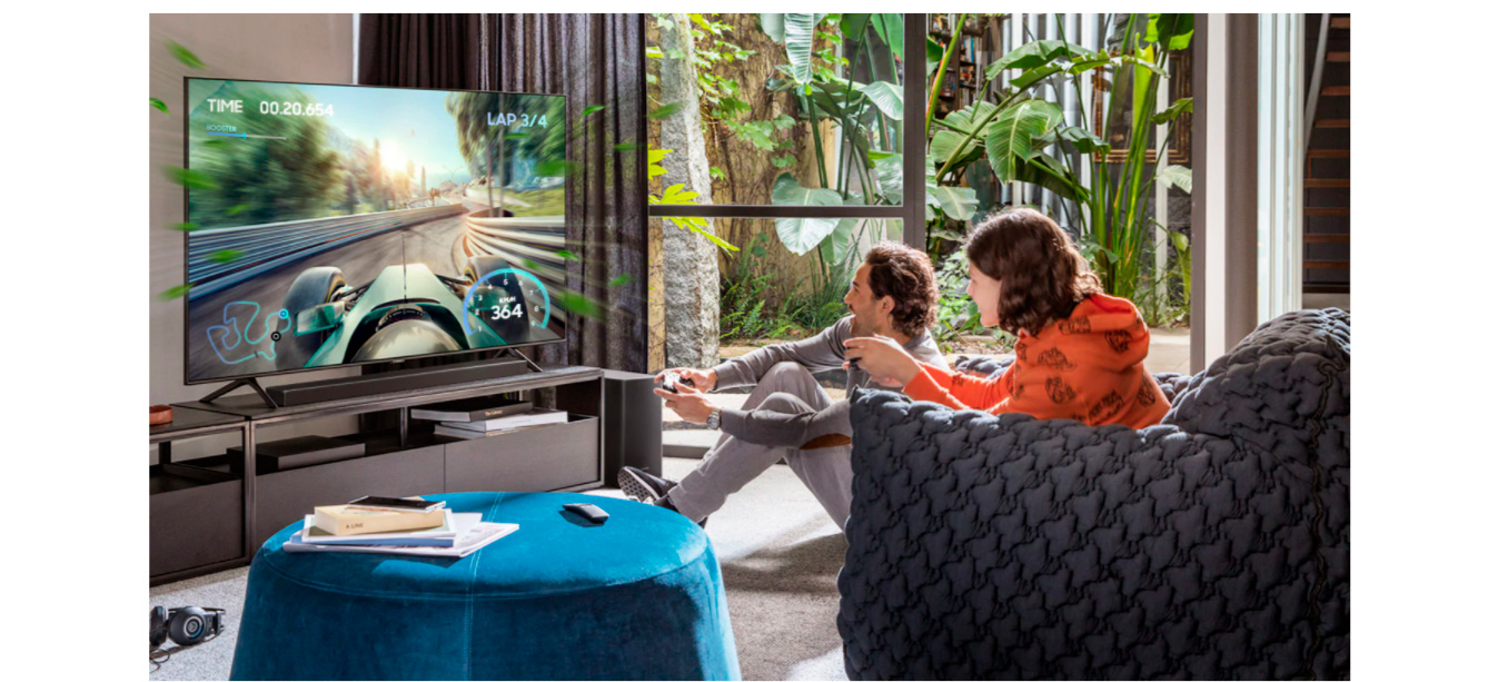 Soundbar Samsung HW-Q60T com 5.1 Canais, Bluetooth, Subwoofer Sem Fio e Acoustic Beam - 360W